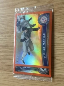 SEALED 2010 Mickey Mantle SP Chris Sale RC Topps Chrome Orange Refractor Pack - Bild 1 von 7