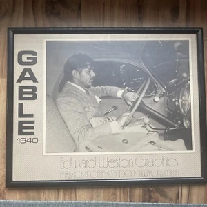 Vintage Clark Gable 1940 Edward Weston Graphics Poster Paris Los Angeles London - Picture 1 of 14