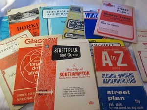 Vintage TOWN STREET MAPS 1960s 1970s 1980s SELECTION Please Choose - Picture 1 of 19