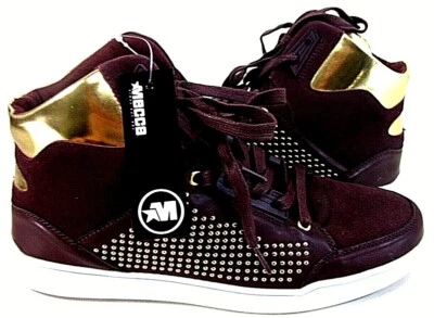 Zapatillas altas Mecca ME-8060 para hombre de medios mixtos con tachuelas vino, talla 10 M de EE. UU. Foto 1 de 4