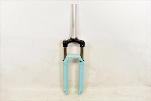650B 27.5 SUNTOUR XCM SUSPENSION FORK REMOTE LOCK OUT TAPER STEERER BIANCHI BLUE - Picture 1 of 4