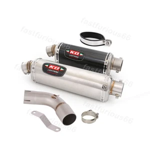 51MM For Benelli TNT 135 2017-2025 Exhaust System Mid Pipe 310\370\440MM Muffler - Picture 1 of 15