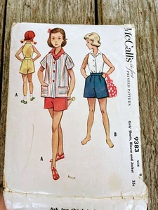 Giacca blusa corta bambina modello cucito 1953 vintage taglia 8 - Foto 1 di 4