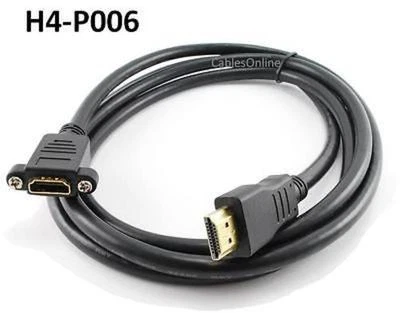 Cable de extensión de montaje en panel macho/hembra HDMI 1.4 Ethernet de alta velocidad de 6 pies  Foto 1 de 3