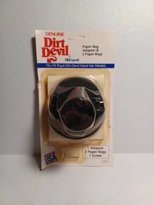 Raro kit adattatore sacchetto di carta NOS Dirt Devil/Royal Hand Vac - n. parte 3503409001 - Foto 1 di 2