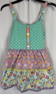 Matilda Jane Pandamonium Tunic Tank Top Tiered Pinwheels Panda Polka Dots Sz 14 - Picture 1 of 14