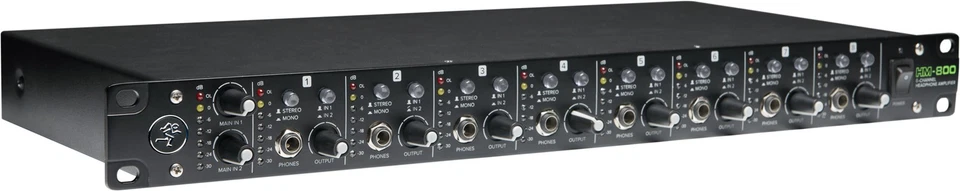Mackie HM-800 Rack Mountable 7 Segment LED Display Headphone Amplifier - Used - Image 1 of 1