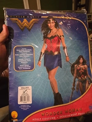 Wonder Woman Adult Small Size 6-10 Halloween Costume Official Licensed Complete  - image 1 of 4