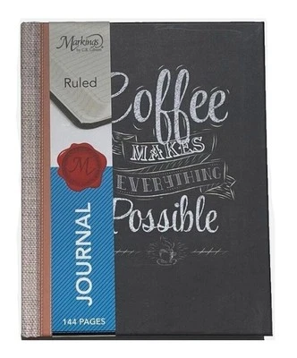 C. R. Gibson Markings Mini Notebook/Journal - Coffee Makes Everything Possible - Image 1 of 3