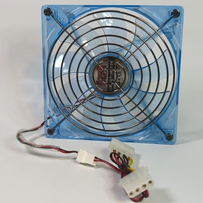 AZZA 140mm Blue LED Case Fan RL4B B140252H 12V with Removable Grille & Molex - Image 1 of 4