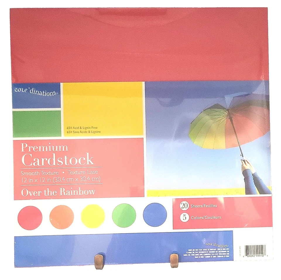 RETIRED Core'dinations OVER THE RAINBOW 20 Sheets 12 x 12 Cardstock Paper Pad - Image 1 of 1