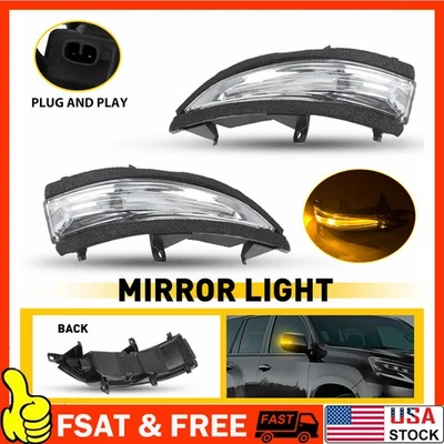 New LED Side Mirror Turn Signal Lights Clear Lens for Lexus GX460 LX570 US - Image 1 of 4