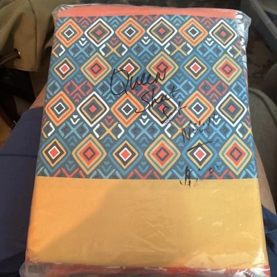 Lush Décor Queen 6pc Bohemian Stripe Patterned Sheet Set Turquoise Orange Teal - Image 1 of 4