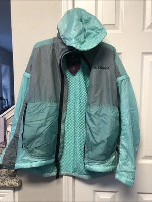Chaqueta Adidas Terrex Mujer Talla XL Azul Aqua Verde Foto 1 de 4