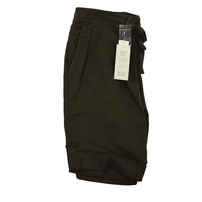 Pantalones Cortos Cortos Eileen Fisher Ligeros Algodón Orgánico Lona Cordón S Nuevos Foto 1 de 4