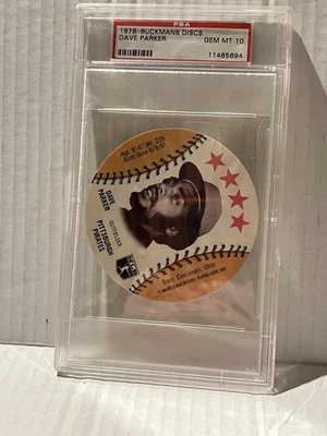 1976 Buckmans Discs - Dave Parker - PSA Gem Mint 10 MLB Baseball Pirates Cobra - Image 1 of 2