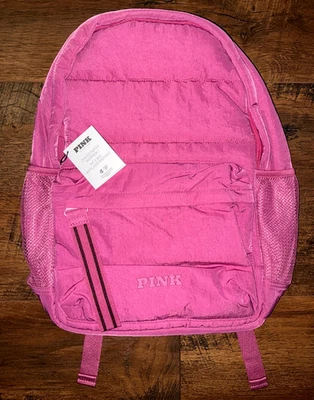 Mochila acolchada ligera Victoria's Secret rosa 16" x 11" roja violeta Foto 1 de 4
