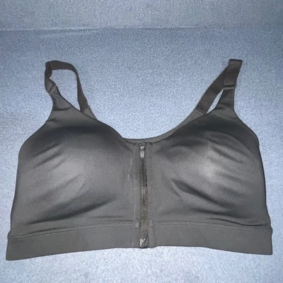 Sutiã esportivo feminino Old Navy Active GO-DRY preto com zíper frontal tamanho 34D - Imagem 1 de 4