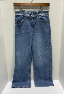 Abercrombie Kids Girls High Rise Wide Leg Jeans Denim Size 13/14 Short - Picture 1 of 7