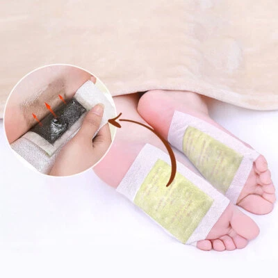 MARKENLOS 100 Stück Detox Fußpflaster Fuß Pflaster Fußpflege Entgiftungspflaster Füße NEU