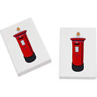2 x 45mm 'Robin On Post Box' Erasers / Rubbers (ER00025702)
