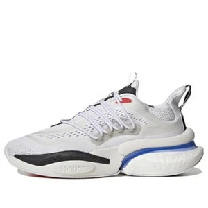 Men Adidas AlphaBoost V1 Running Shoes Sneakers White Black Blue Red HP2757 - Picture 1 of 24