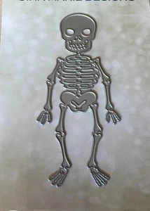 Thin Metal die cut tool Scrapbook Cards Skeleton 4.5"x 2" Halloween Spooky Bones - Picture 1 of 1