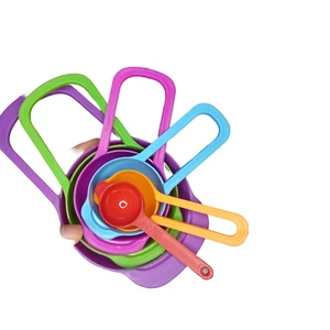 New 6 pcs plastic measuring cup set in multicolor easy cleaning easy measuring - Picture 1 of 9