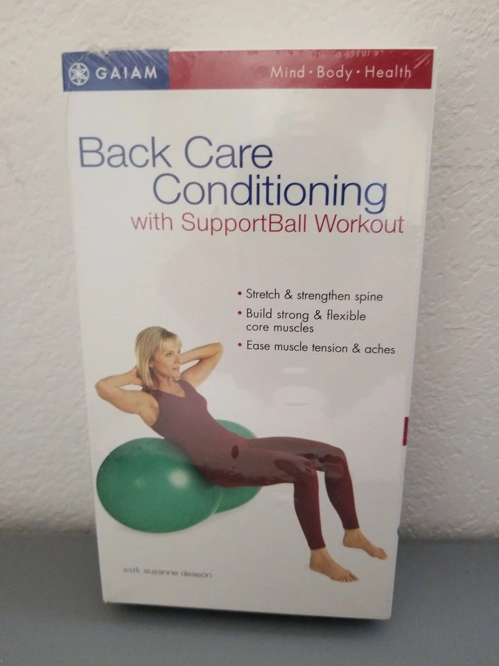 NEW Back Care Conditioning with Support Ball Workout (VHS, 2003) Factory Sealed - Image 1 of 1