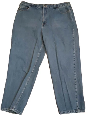 Harbor Bay Jeans Pants Mens Size 48x32 Blue Big & Tall Medium Wash Relaxed Fit - Image 1 of 4