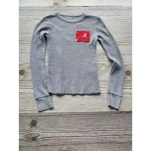 Girls Fruit of the Loom Grey long sleeve with Alabama pocket - size M8 - Picture 1 of 3