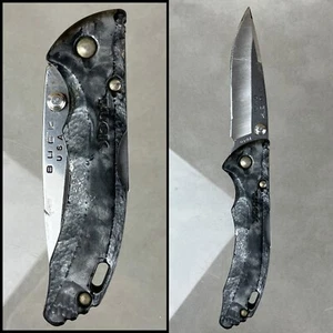 Buck 285 Bantam Reaper Skull Grey Camo Lockback Folding Pocket Knife USA - Picture 1 of 17