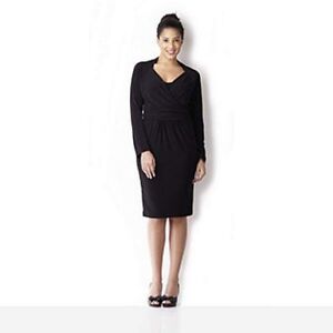 Kevan Hall Inspiration Black Cross Wrap Dress Size 2XL XXL New