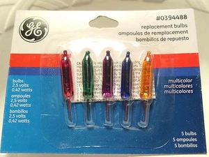 GE 2.5 V Replacement Lights 5 Bulbs,Multi - Picture 1 of 2