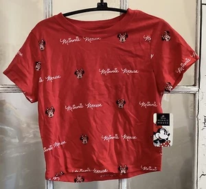 NWT Minnie Mouse Girls Red Tshirt Large - Picture 1 of 4