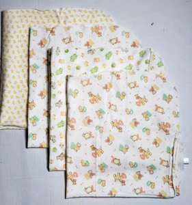 Empfangsdecken 4 Stück Vintage Ente Bär Giraffe Schaf Nilpferd Pferd Unisex - Bild 1 von 3