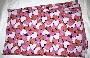 Valentine's Day Placemats Table Decor Pink Red White Heart Set of 4 Rectangle - Picture 1 of 2