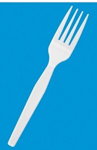 Dixie - FH217 - Plastic Forks Bulk Pack - Standard Weight - Qty.1000 - White