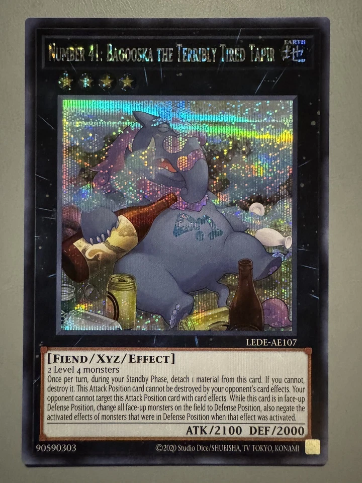 YUGIOH NUMBER 41: BAGOOSKA TERRIBLY TIRED TAPIR ASIA ENGLISH LEDE SECRET RARE - Image 1 of 3