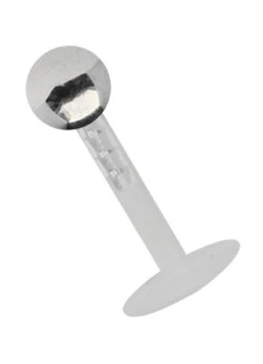 Piercing per Labbra Gioiello Teflon Labret Borchie 1,2mm Con 3mm Kugelaufsatz - Immagine 1 di 4