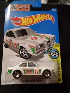 HW HOT WHEELS 2016 HW SPEED GRAPHICS #10/10 '70 FORD ESCORT RS1600 HOTWHEELS WHT - Imagen 1 de 1