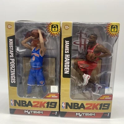 Figuras de acción McFarlane NBA2K19 James Harden & Kristaps Porzingis serie 1 NUEVO Foto 1 de 4