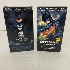 VHS Batman Movies, Set Of 2, Slim Case, Batman Returns & Batman Forever - Picture 1 of 6