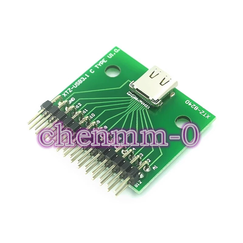 Placa de prueba hembra tipo C 1 pieza USB 3.1 con conector hembra PCB 24P #YT Foto 1 de 1