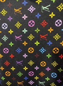 1 yarda usado usado tela estampado spandex 4 vías elástico - Imagen 1 de 1