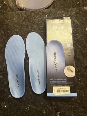 Plantilla Superfeet azul para cama: talla D (M 7,5-9, W 8,5-10)- envío rápido Foto 1 de 4