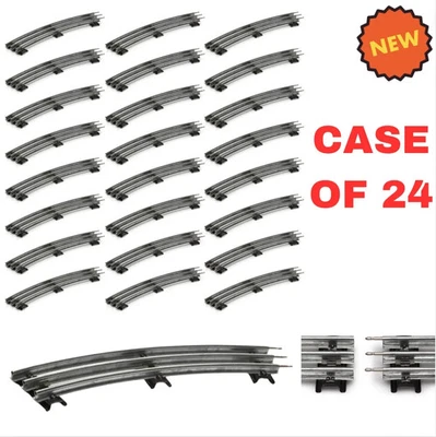 Case of 24 O-42 Curve O Gauge High Tensile Strength Tubular Train Tracks NEW - Image 1 of 4