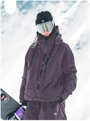 Jaqueta de snowboard unissex profissional impermeável à prova de vento térmica inverno casaco de esqui - Imagem 1 de 4