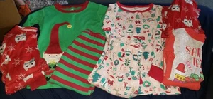 5 Pair Of Girls Size 6 Pajama Sets- Holiday/winter Themed Gymboree + - Picture 1 of 4