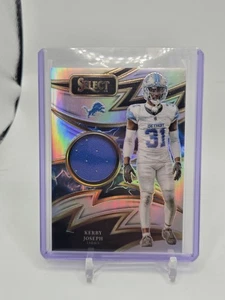 2024 Panini Select Kerby Joseph Silver Prizm Patch # /149 Detroit Lions - Picture 1 of 3